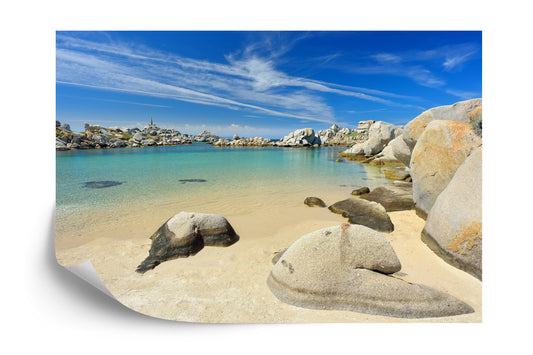 Fototapete Strand Felsen