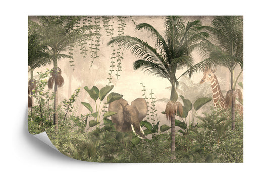 Fototapete Tropical Trees And Leaves For Digital Printing Wallpaper, Custom Design Wallpaper - 3D