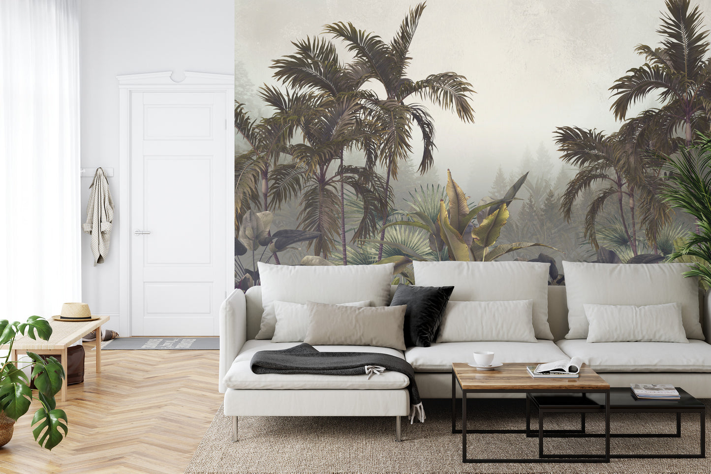 Fototapete Tropische Bäume Und Blätter Für Digitaldrucktapeten, Individuelle Designtapeten – 3D