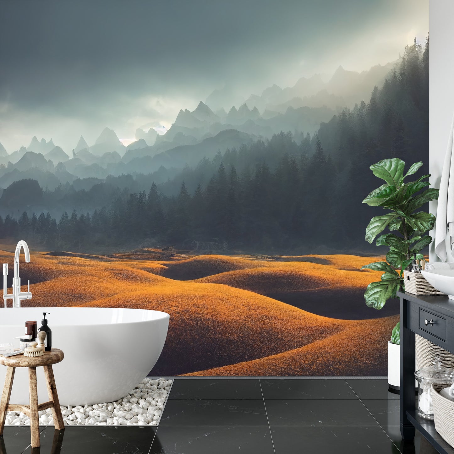 Fototapete Atemberaubende Naturberglandschaft, 3D