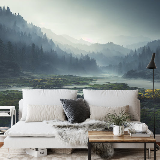 Fototapete Atemberaubende Landschaft Mit 4K-Hintergrund