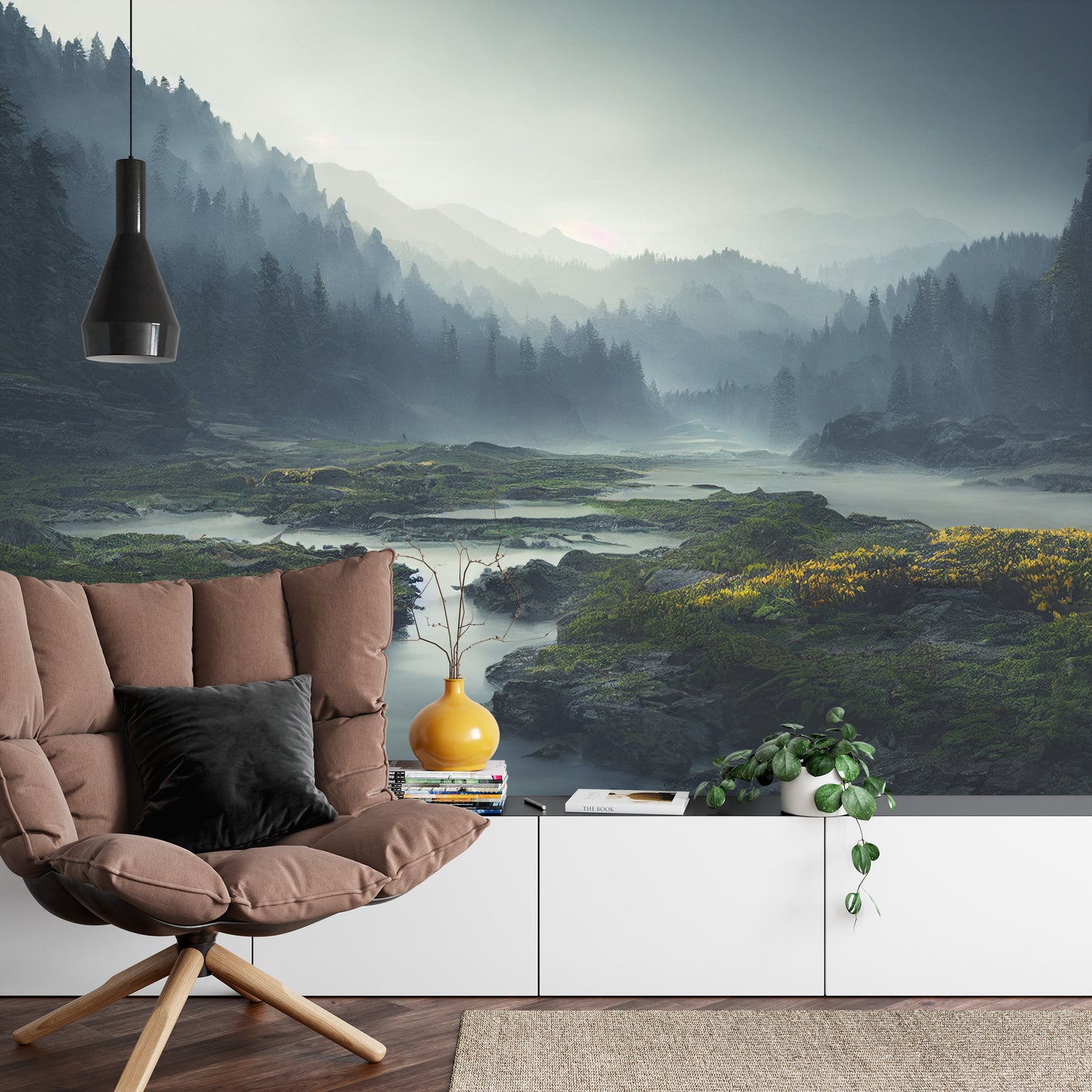 Fototapete Atemberaubende Landschaft Mit 4K-Hintergrund