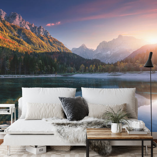 Fototapete Unglaubliche Naturlandschaft, Atemberaubender Jasna-See Mit Spiegelbild