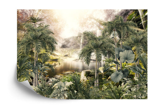Fototapete Tropical Trees And Leaves For Digital Printing Wallpaper, Custom Design Wallpaper - 3D