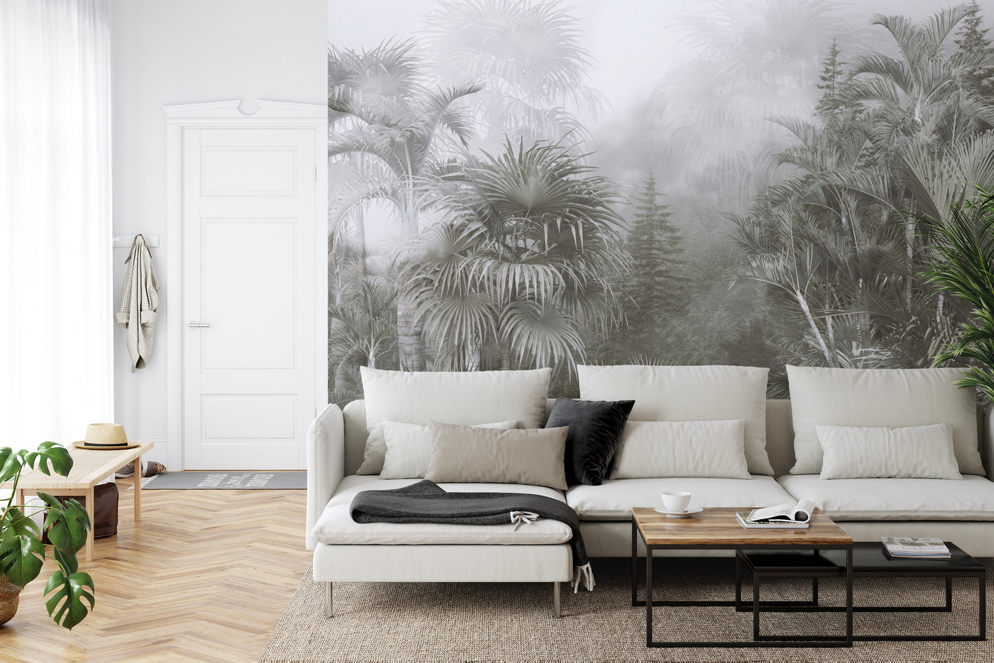 Fototapete Tropical Trees And Leaves For Digital Printing Wallpaper, Custom Design Wallpaper - 3D