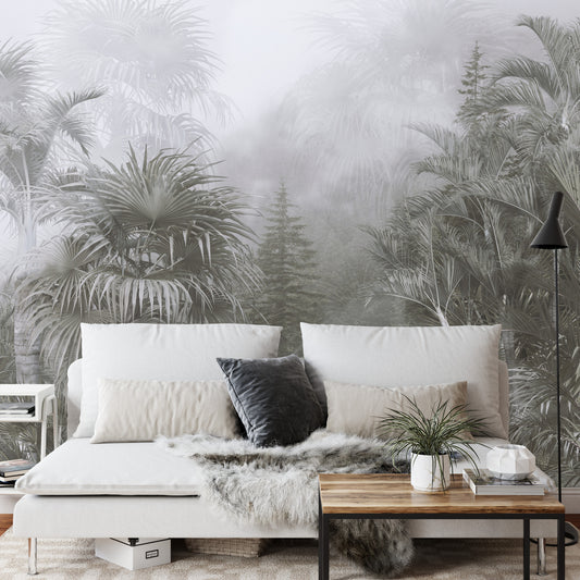 Fototapete Tropical Trees And Leaves For Digital Printing Wallpaper, Custom Design Wallpaper - 3D