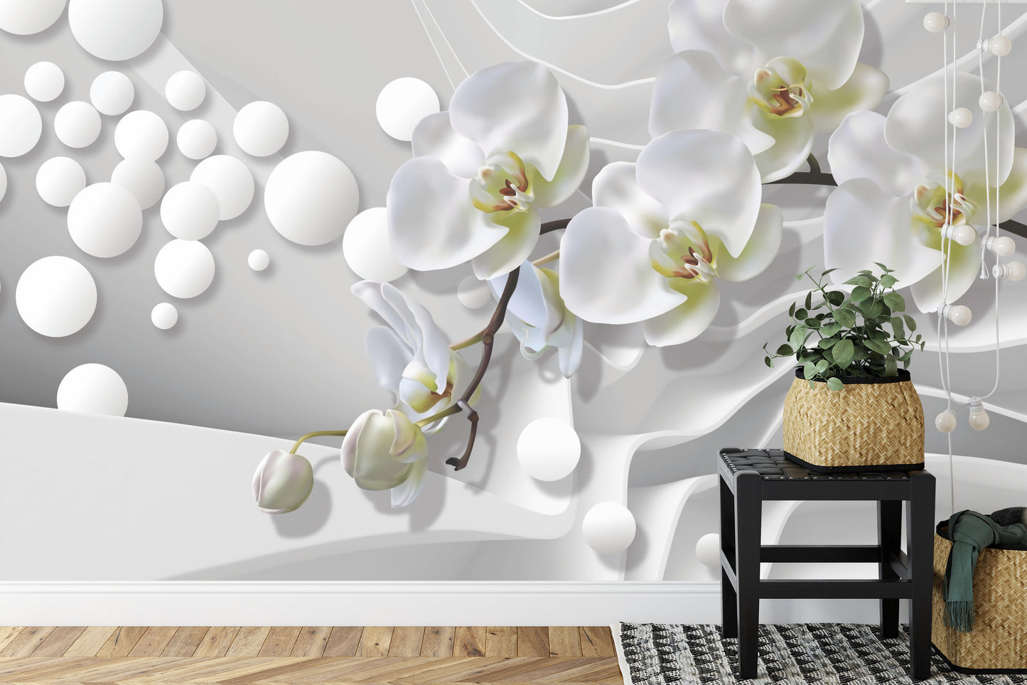 Fototapete Weiße Orchideen