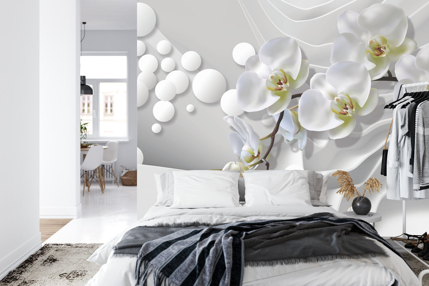 Fototapete Weiße Orchideen
