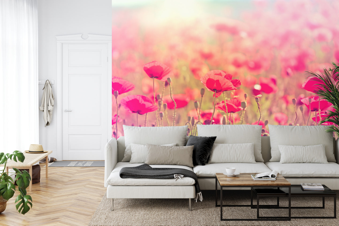 Fototapete Wilde Mohnblumen