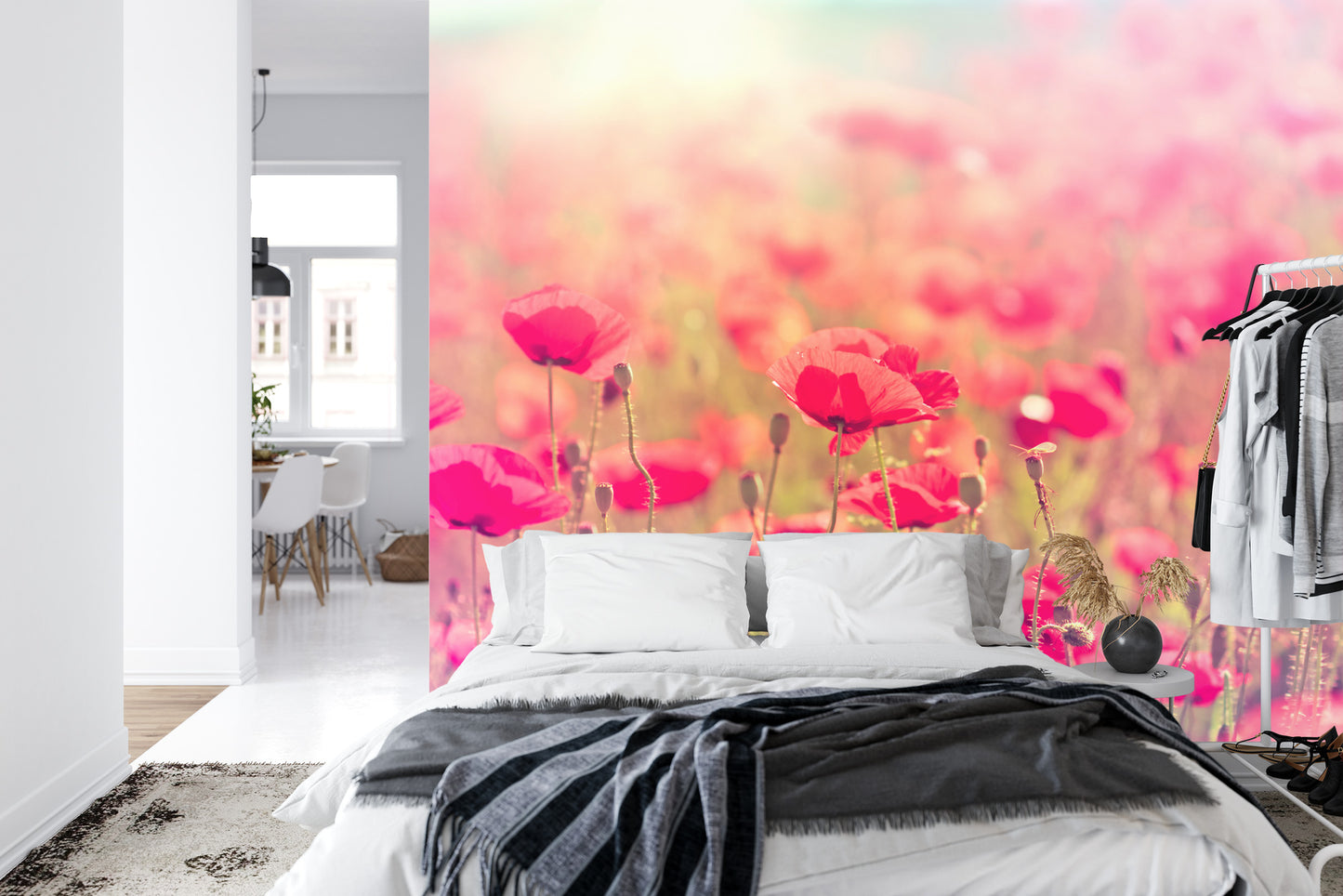 Fototapete Wilde Mohnblumen