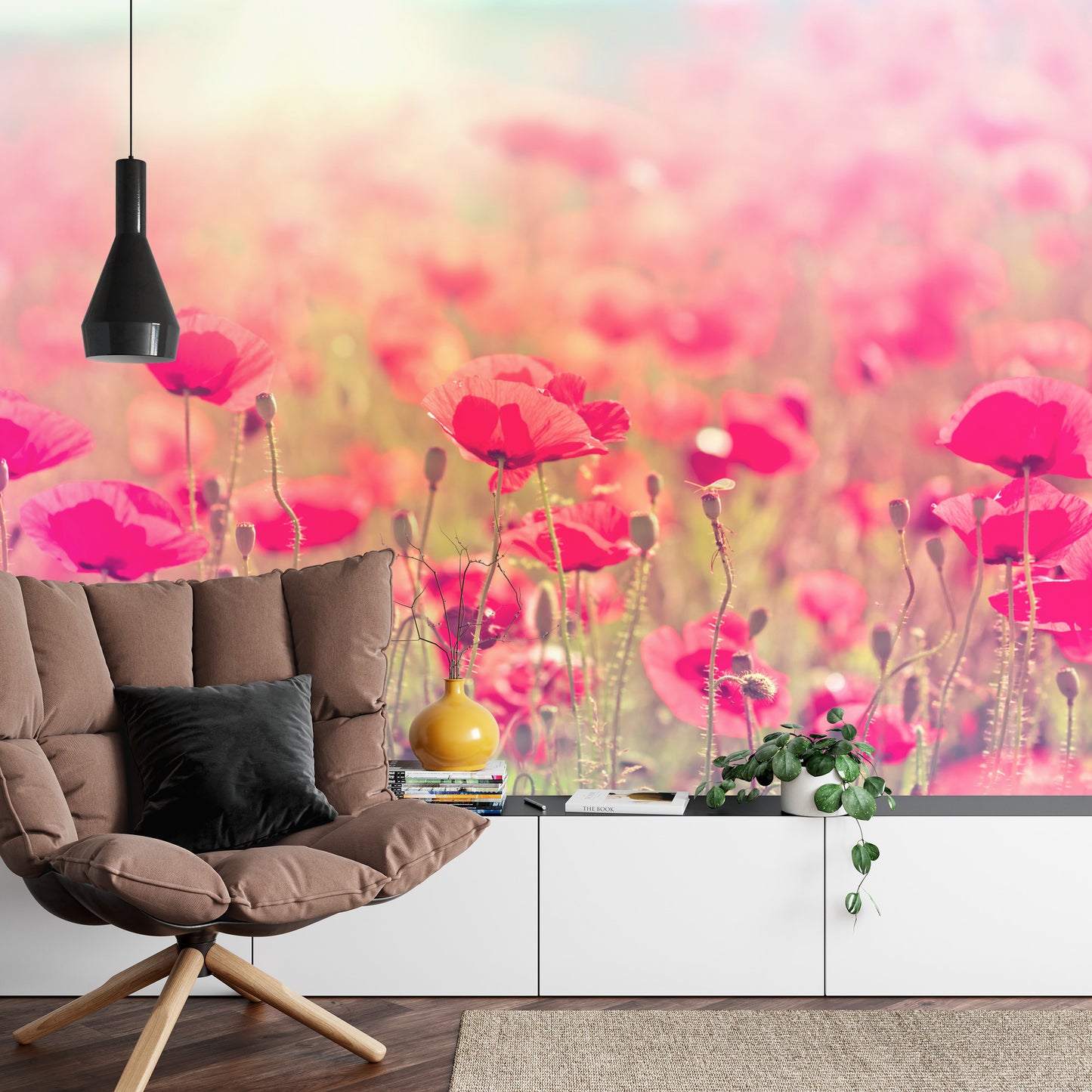 Fototapete Wilde Mohnblumen