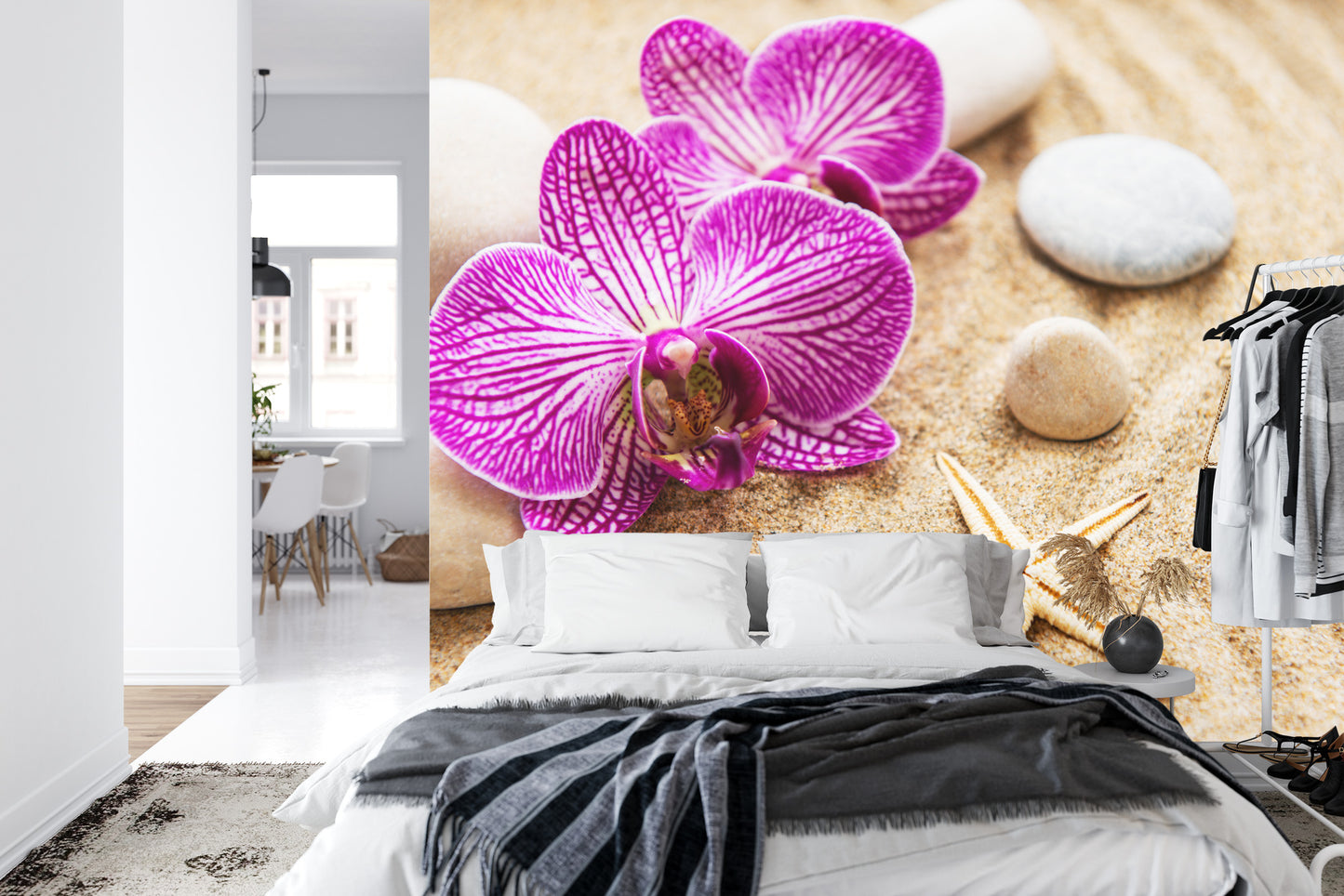 Fototapete Spa Strand Orchidee
