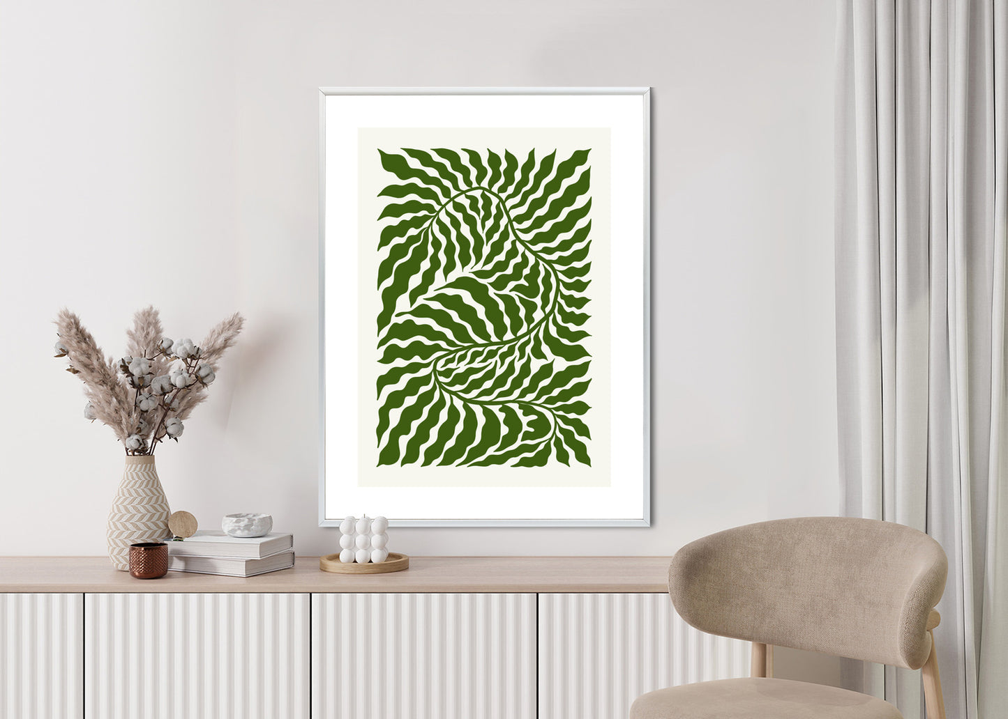 Poster Minimalistische Abstraktion Der Botanischen Komposition