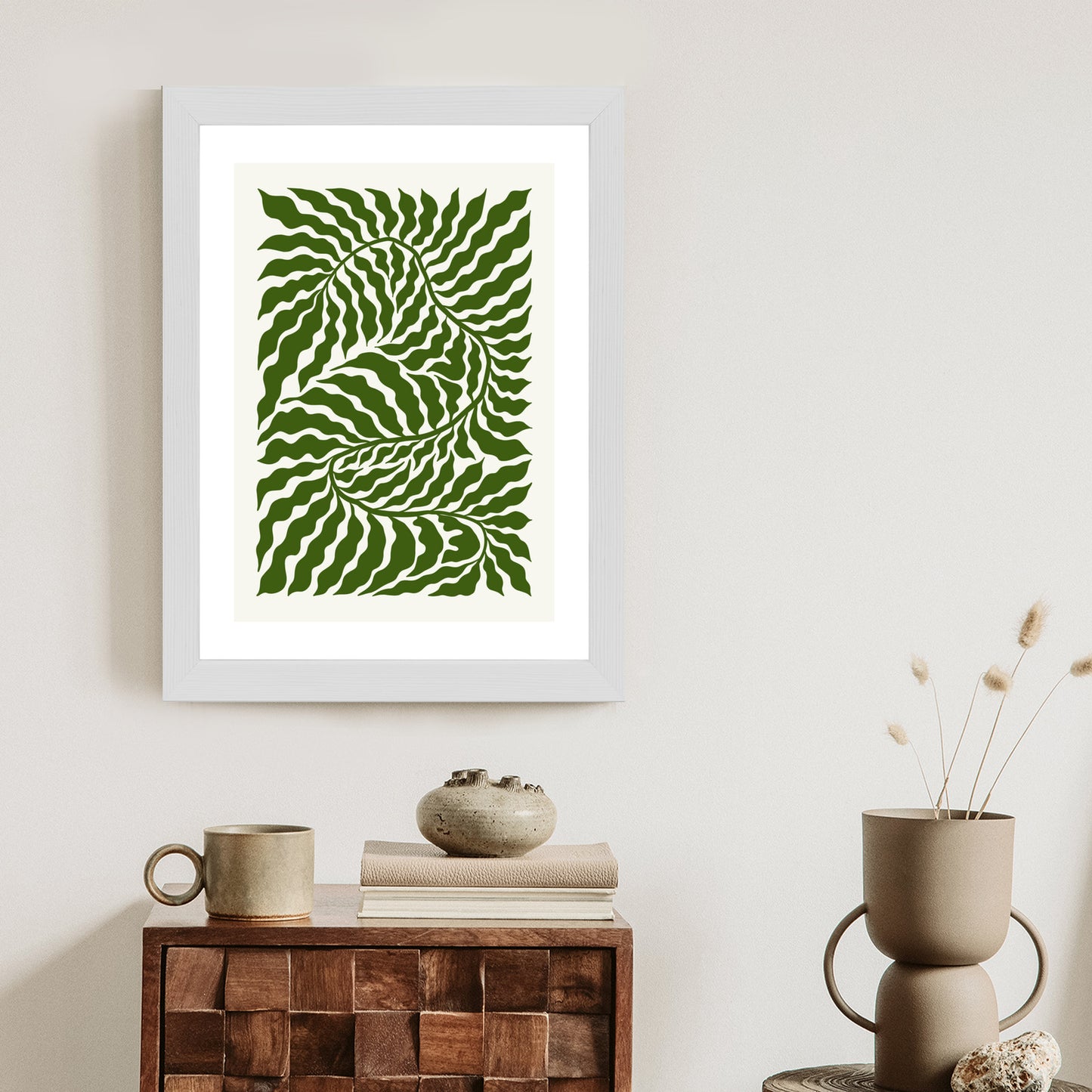 Poster Minimalistische Abstraktion Der Botanischen Komposition