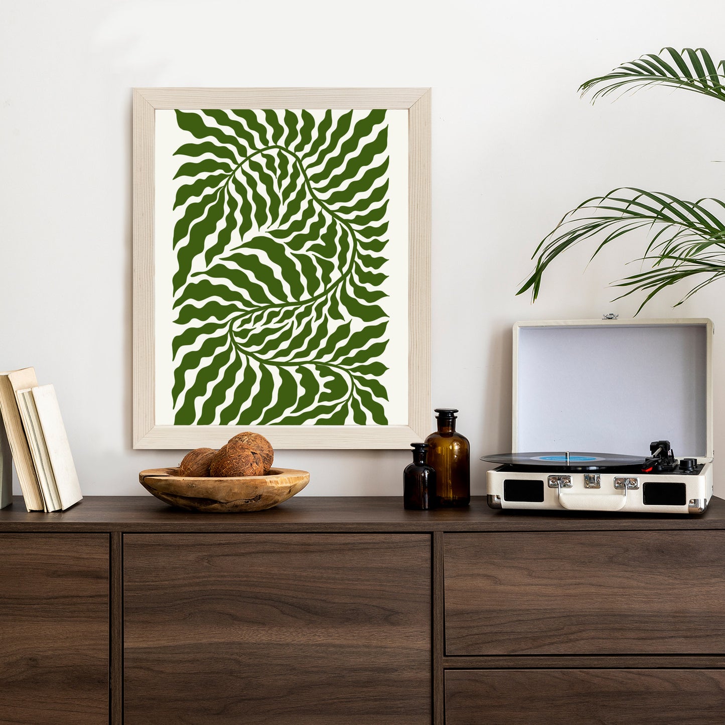 Poster Minimalistische Abstraktion Der Botanischen Komposition