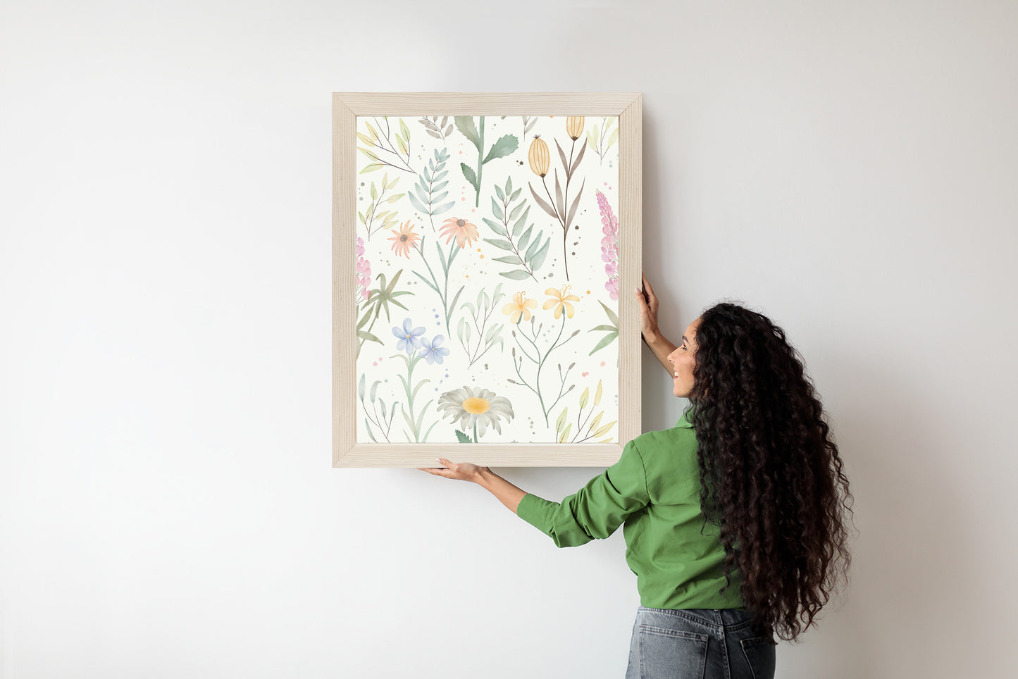 Poster Pastellaquarell-Wildblumen
