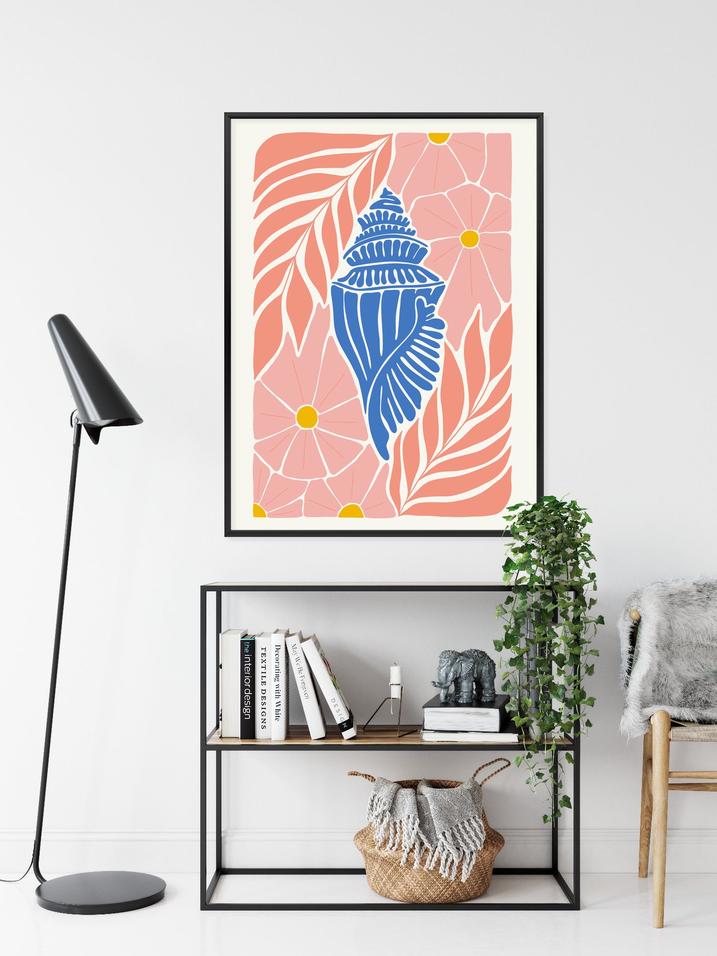 Poster Abstrakte Minimalistische Pflanzen Im Matisse-Stil