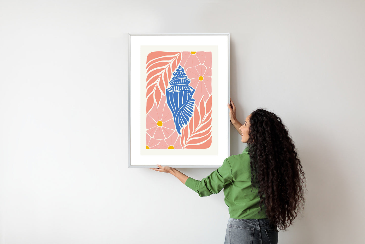 Poster Abstrakte Minimalistische Pflanzen Im Matisse-Stil