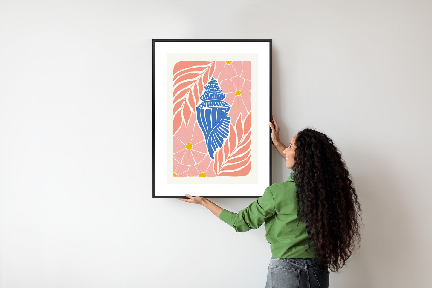 Poster Abstrakte Minimalistische Pflanzen Im Matisse-Stil
