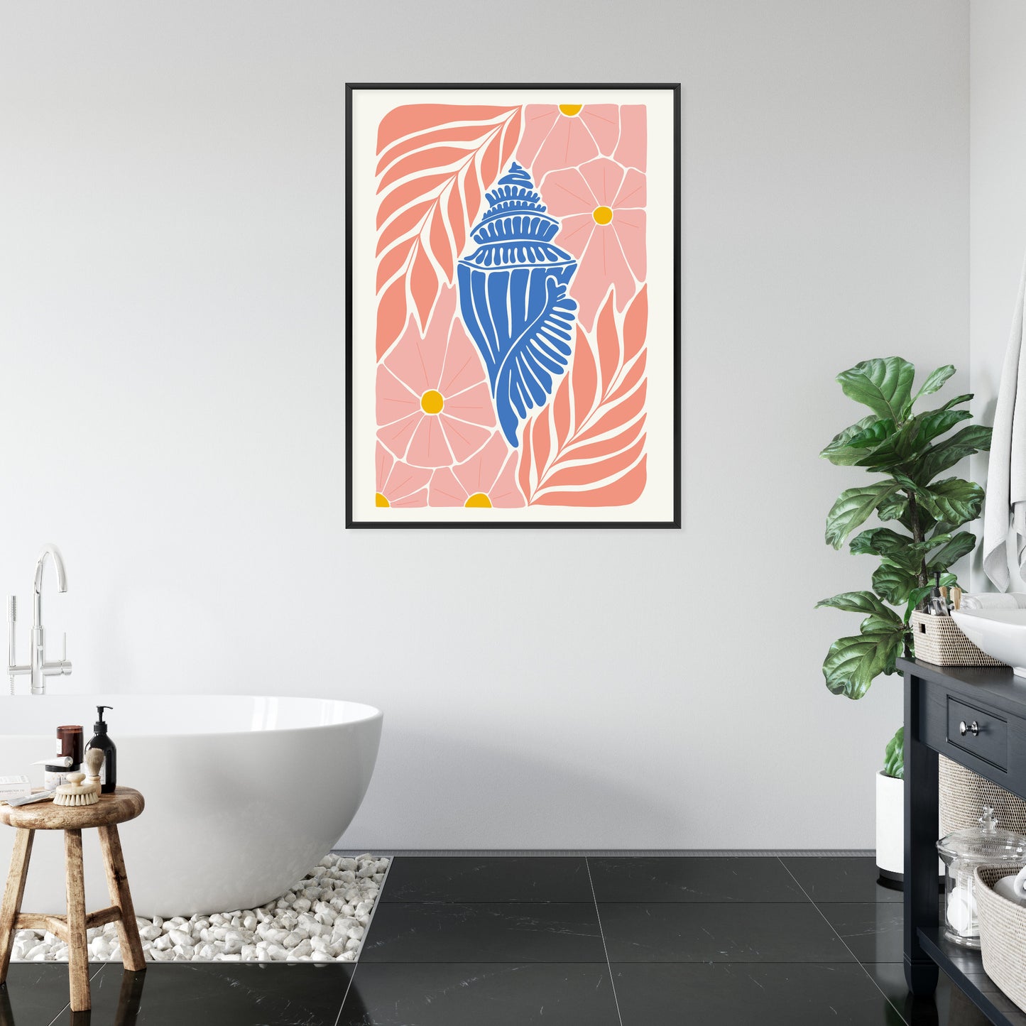 Poster Abstrakte Minimalistische Pflanzen Im Matisse-Stil