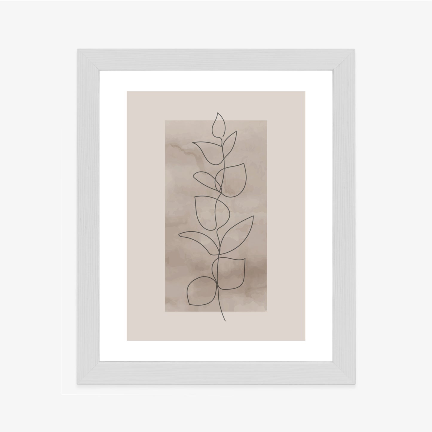 Poster Abstrakte Minimalistische Pflanze Auf Beigem Hintergrund