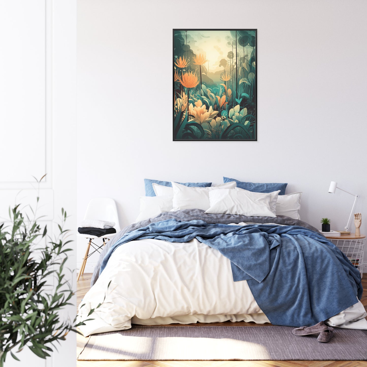Poster Vegetation In Einem Tropischen Dschungel Rahmen Holz Mit Passepartout Farbe Natürlich