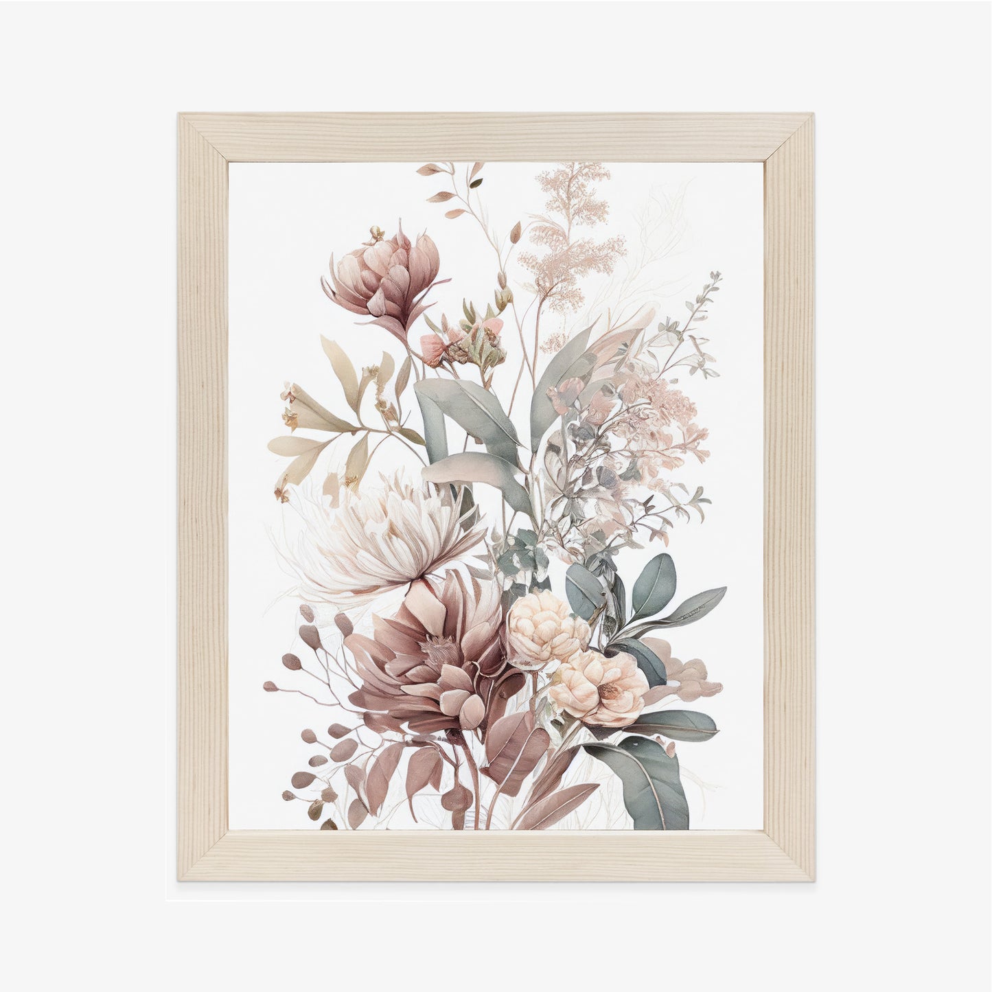 Poster Strauß Romantischer Blumen In Pastelltönen