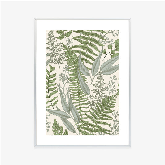 Poster Vintage-Wildpflanzen Auf Beigem Hintergrund