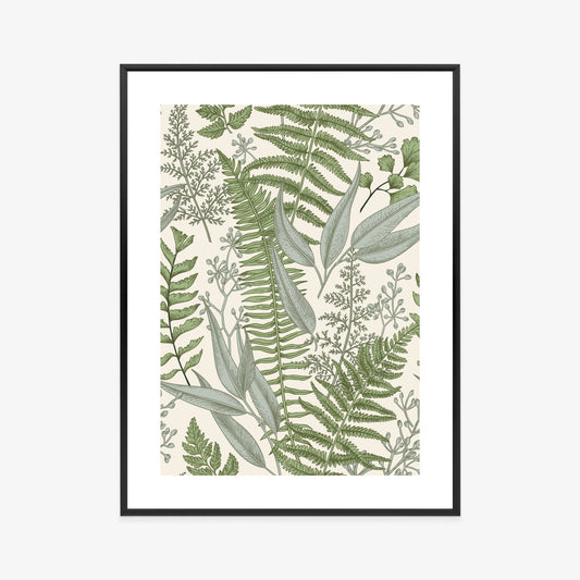 Poster Vintage-Wildpflanzen Auf Beigem Hintergrund