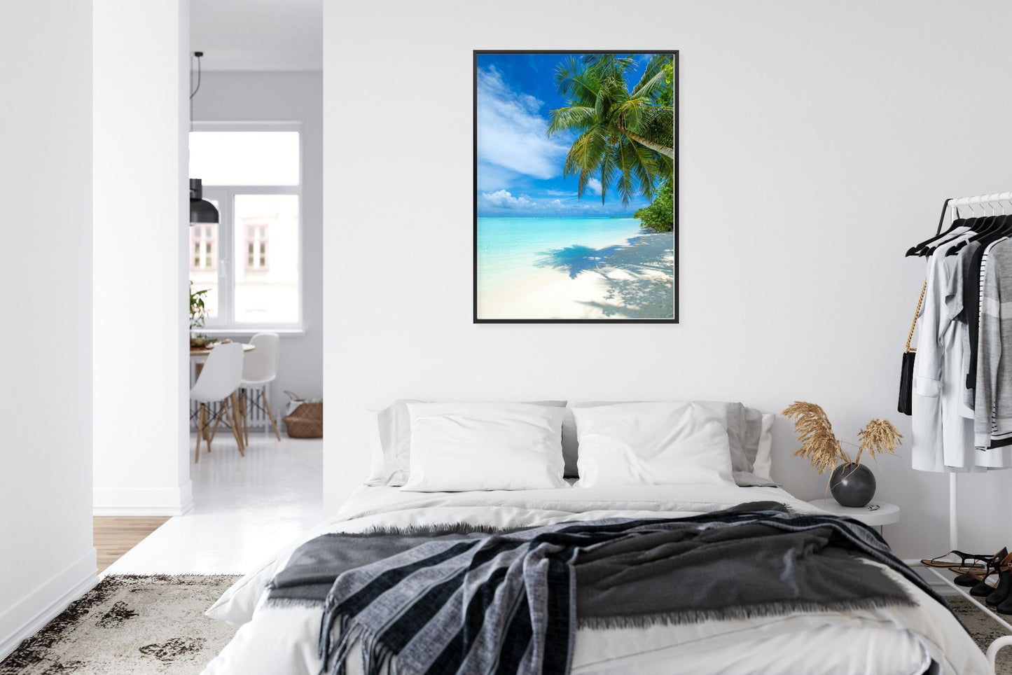 Poster Tropische Malediveninsel Mit Weißem Sandstrand Und Meer