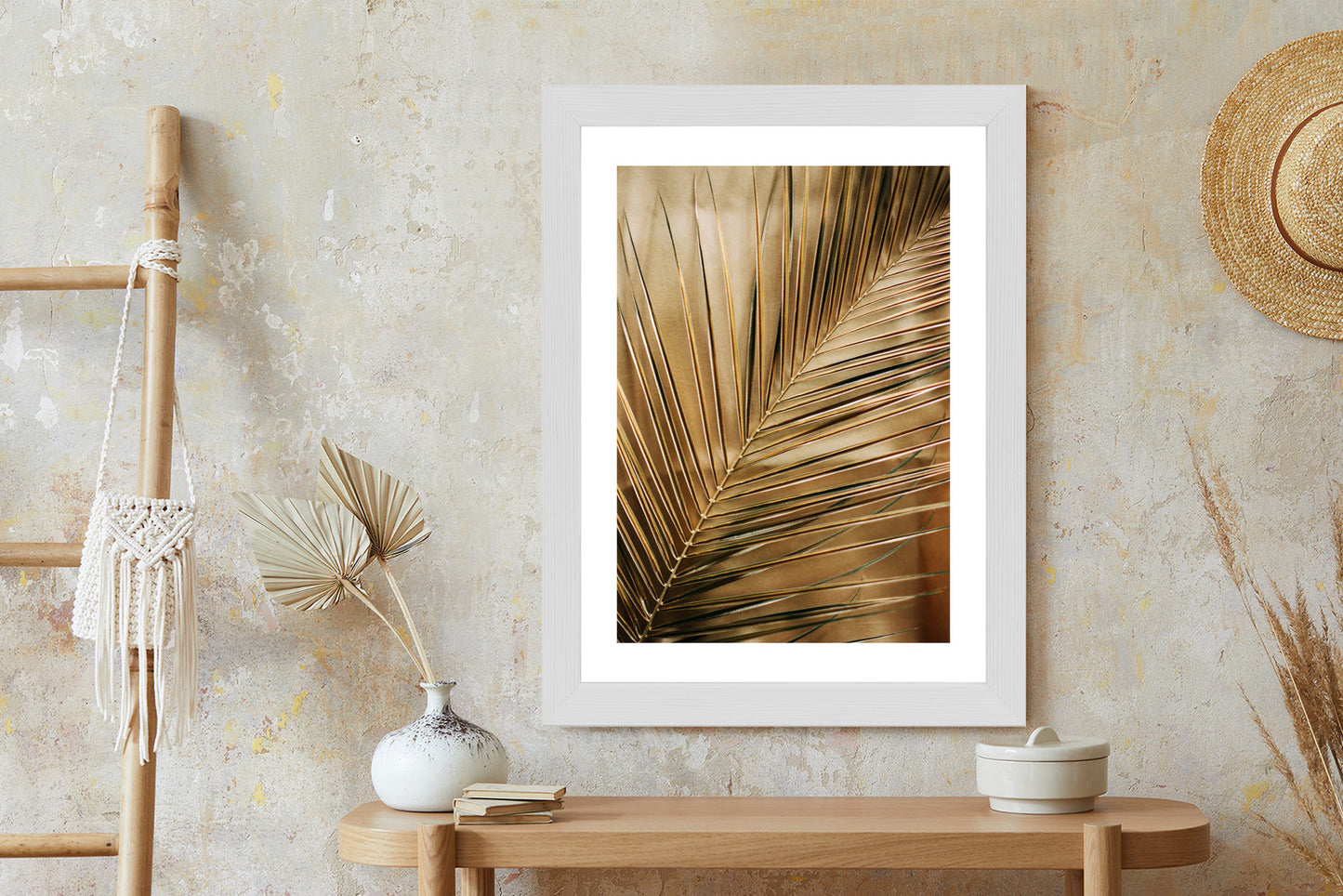 Poster Goldene Palmblätter