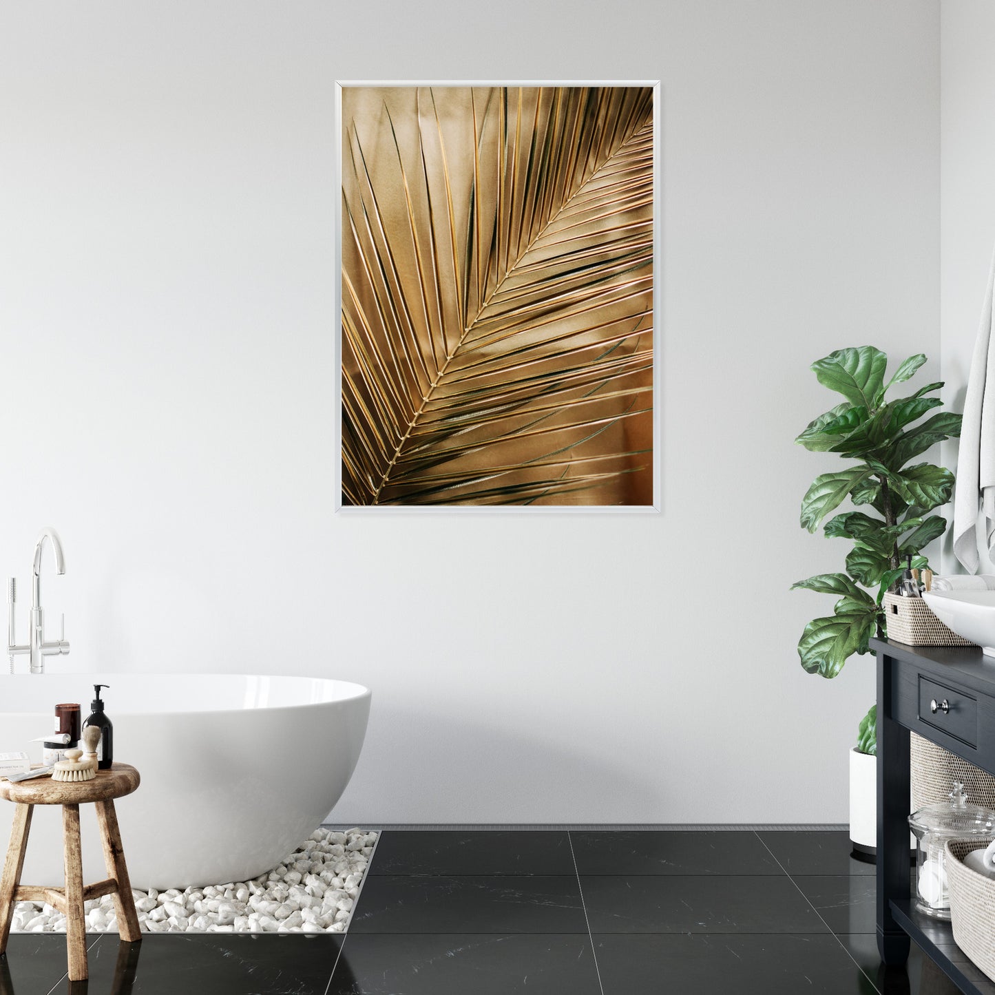 Poster Goldene Palmblätter