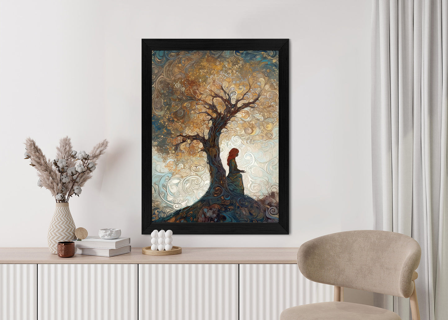 Poster Frau Und Der Baum Des Lebens