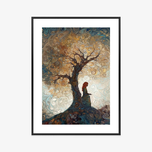 Poster Frau Und Der Baum Des Lebens
