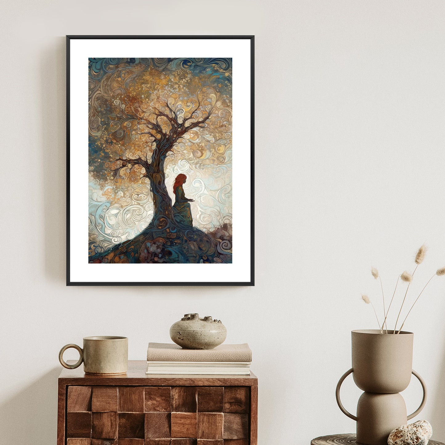 Poster Frau Und Der Baum Des Lebens