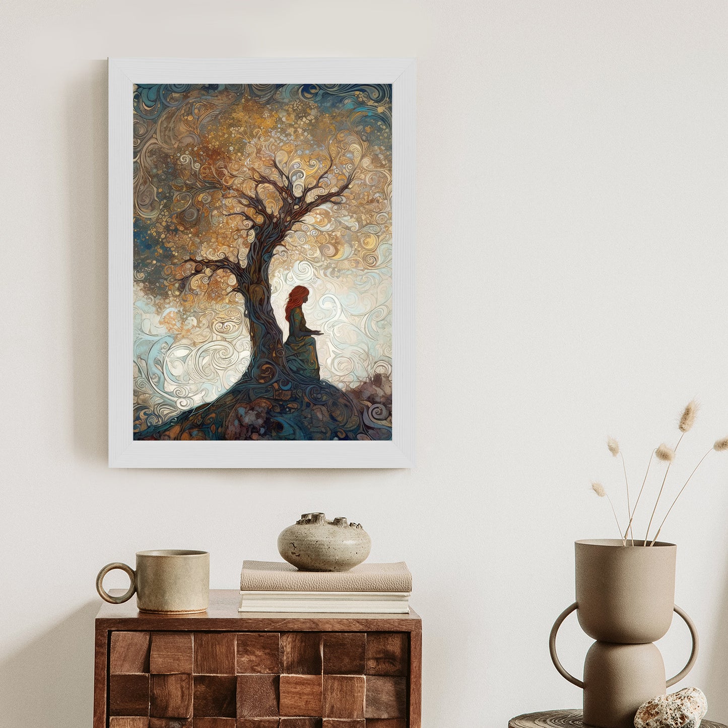 Poster Frau Und Der Baum Des Lebens