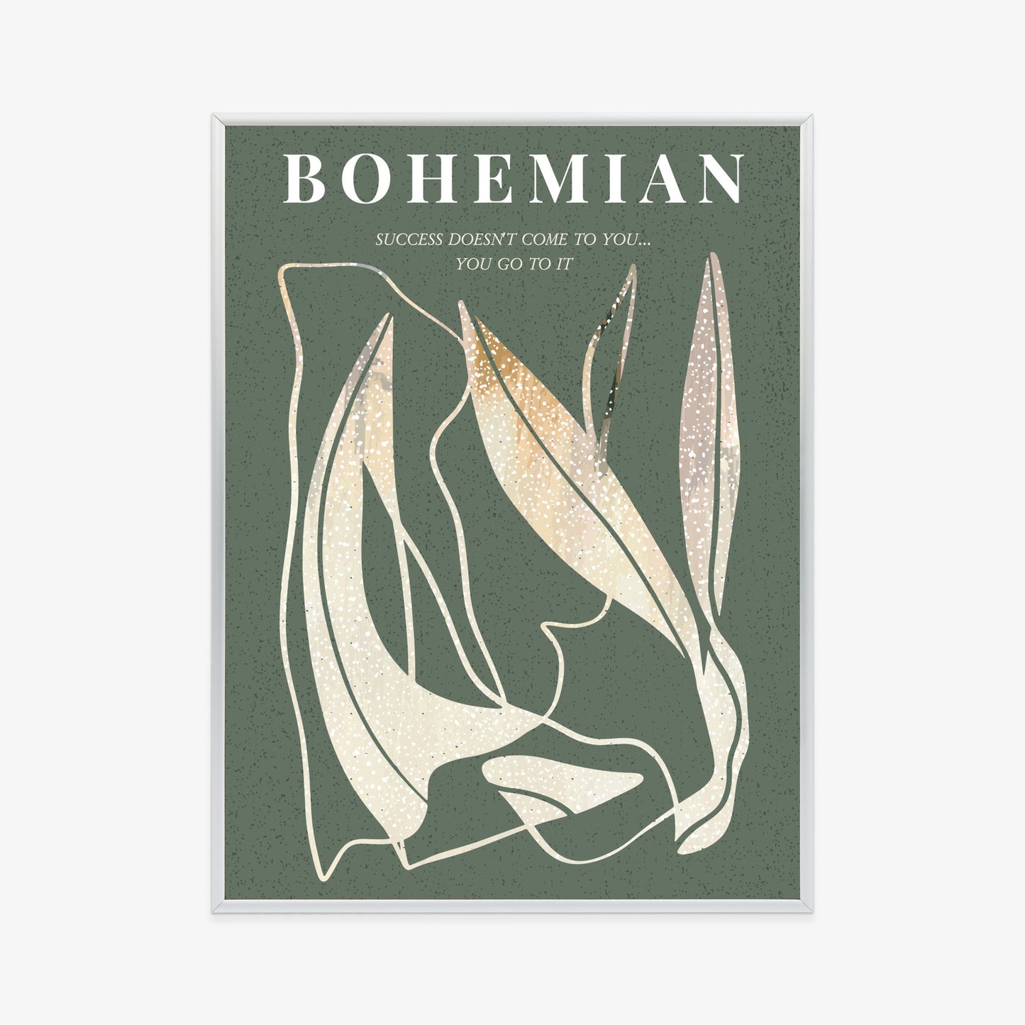 Poster Moderne Illustration Mit Goldenen Elementen Rahmen Holz Mit Passepartout Farbe Natürlich