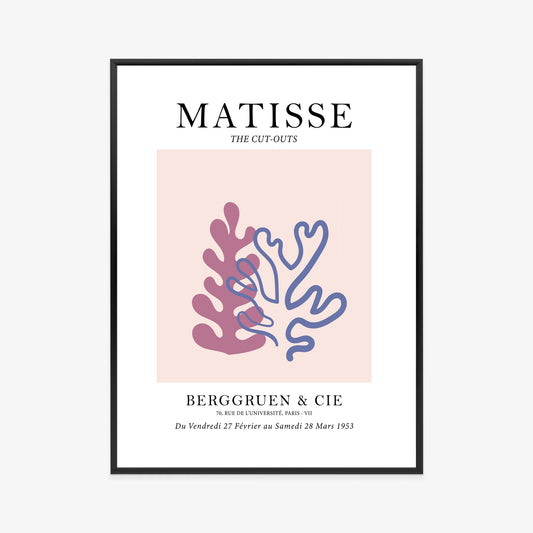 Poster Matisse-Korallen Rahmen Holz Mit Passepartout Farbe Natürlich