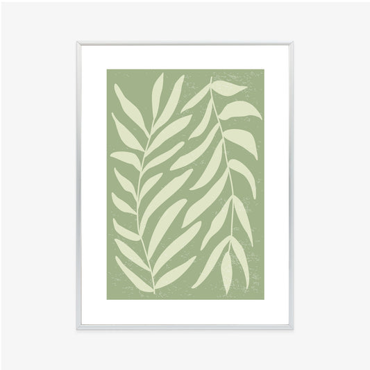 Poster Botanik Im Stil Von Matisse Rahmen Holz Mit Passepartout Farbe Natürlich