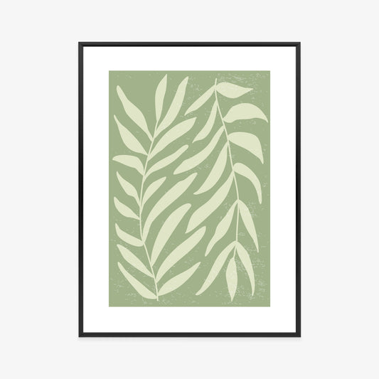 Poster Botanik Im Stil Von Matisse Rahmen Holz Mit Passepartout Farbe Natürlich