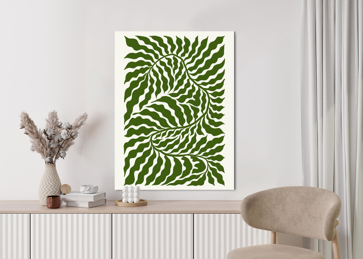 Poster Minimalistische Abstraktion Der Botanischen Komposition