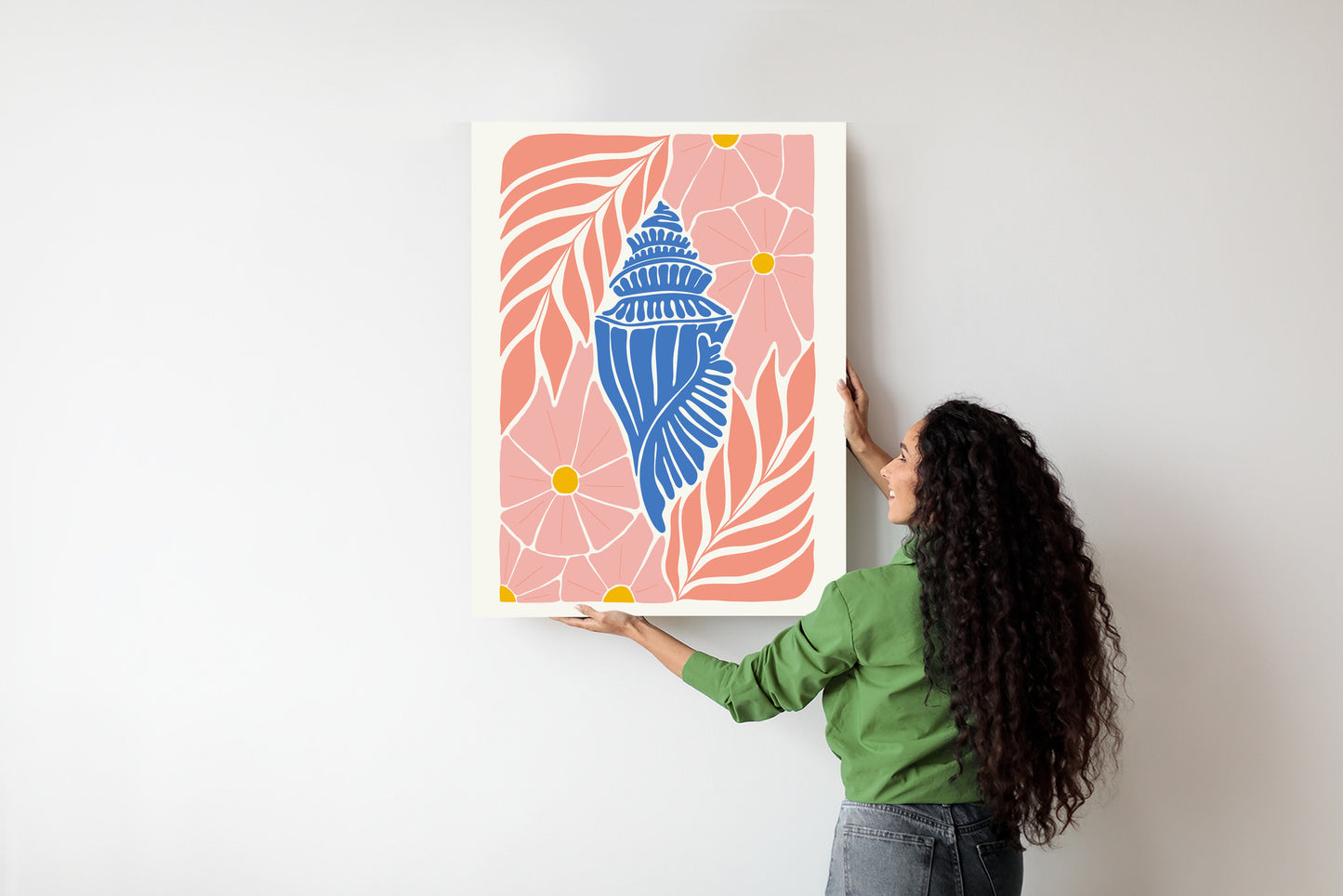 Poster Abstrakte Minimalistische Pflanzen Im Matisse-Stil