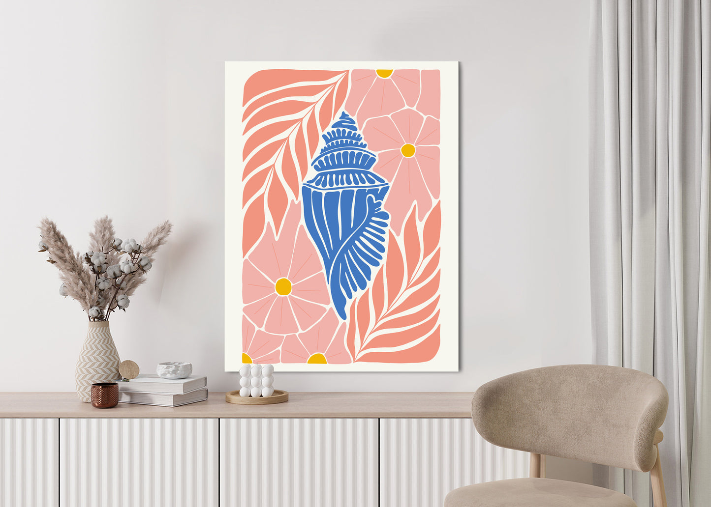 Poster Abstrakte Minimalistische Pflanzen Im Matisse-Stil
