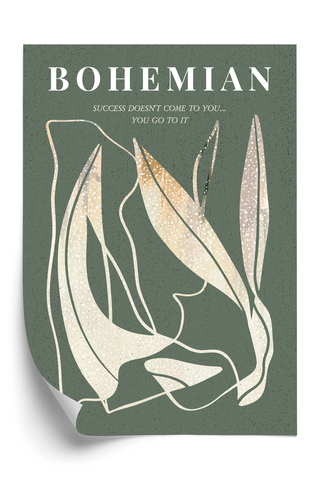 Poster Moderne Illustration Mit Goldenen Elementen Rahmen Holz Mit Passepartout Farbe Natürlich