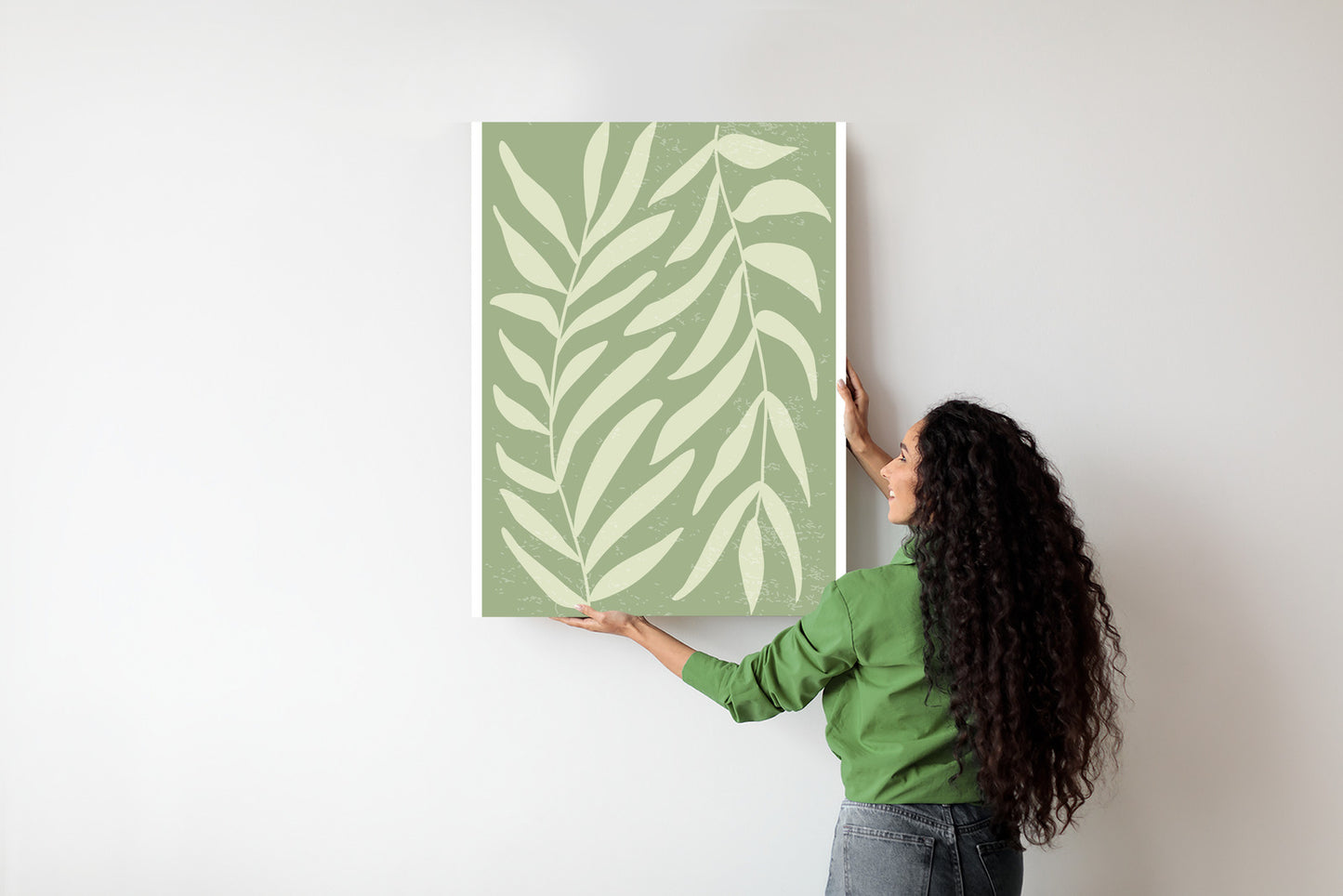 Poster Botanik Im Stil Von Matisse Rahmen Holz Mit Passepartout Farbe Natürlich