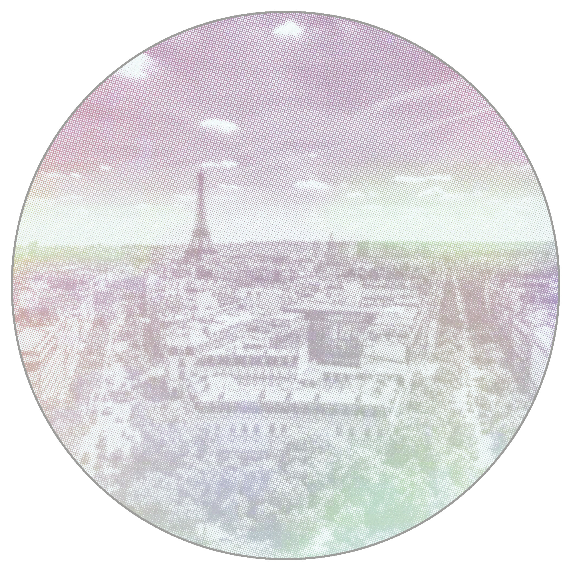 Fototapete Rund Pariser Halbton