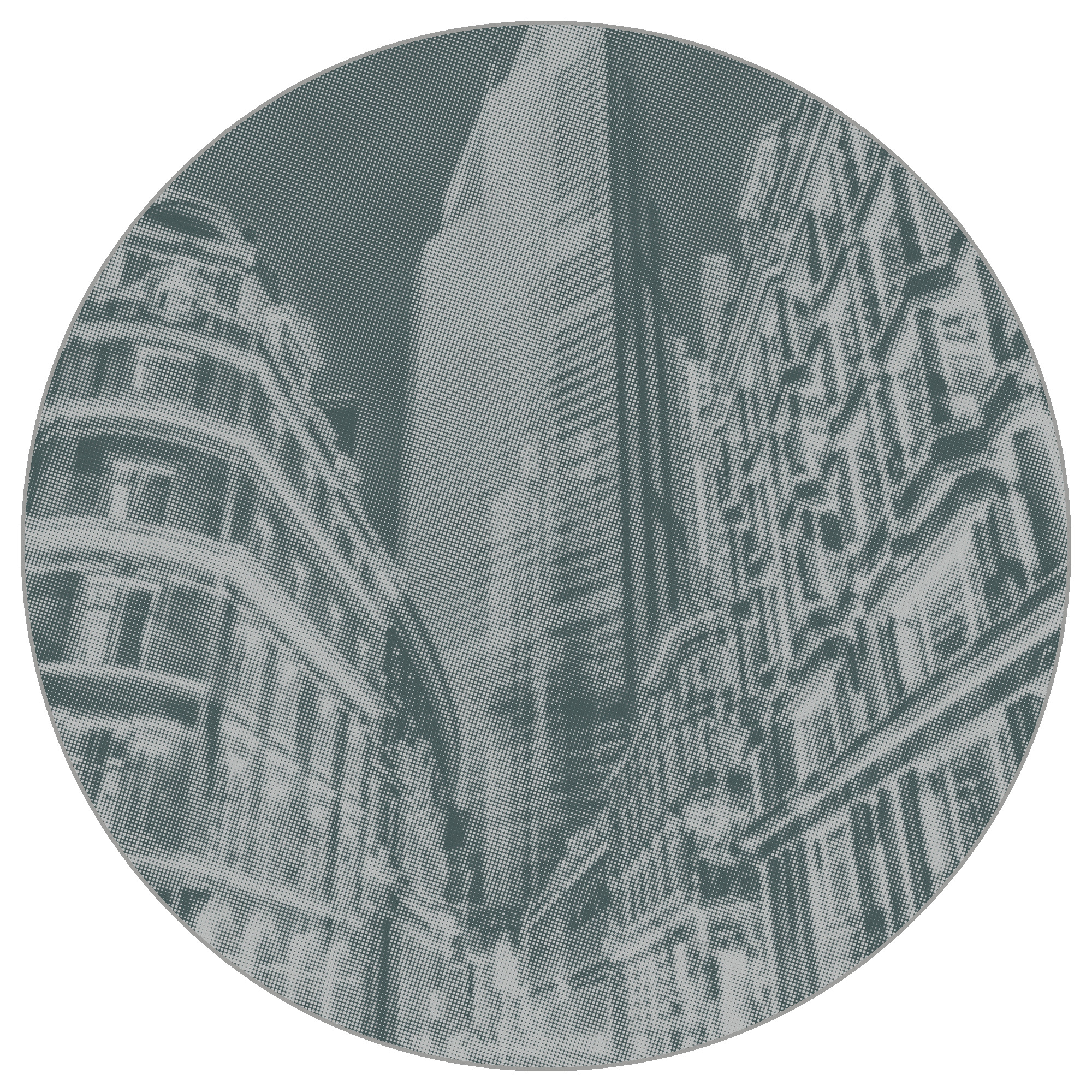 Fototapete Rund Londoner Halbtöne