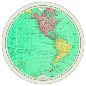 Fototapete Rund Westliche Hemisphäre
