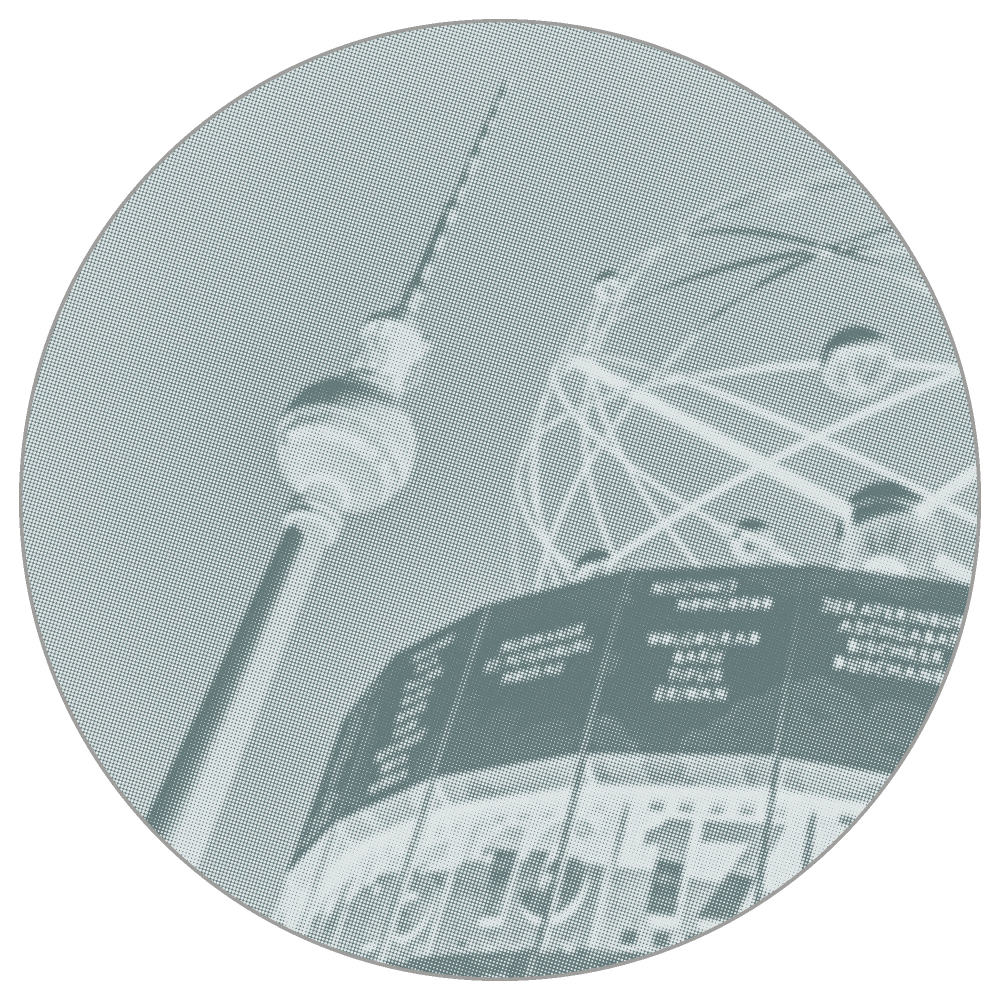 Fototapete Rund Berliner Halbtöne