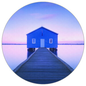 Fototapete Rund Boathouse Von Richard Vandewalle